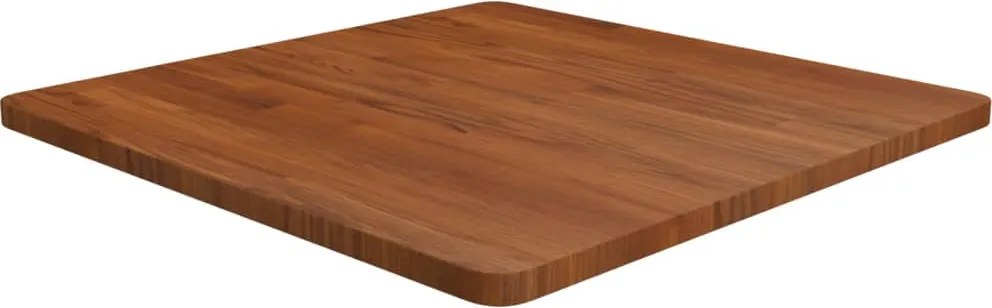 vidaXL sötétbarna kezelt tömör tölgyfa négyzet asztallap 70x70x2,5cm