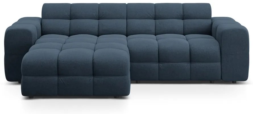 Sötétkék sarokkanapé (bal oldali-heverő résszel) Kendal – Micadoni