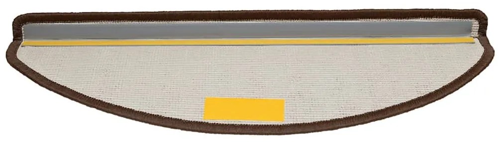 20 db barna, félkör alakú, nagy lépcsőszőnyeg 65 x 21 x 4 cm