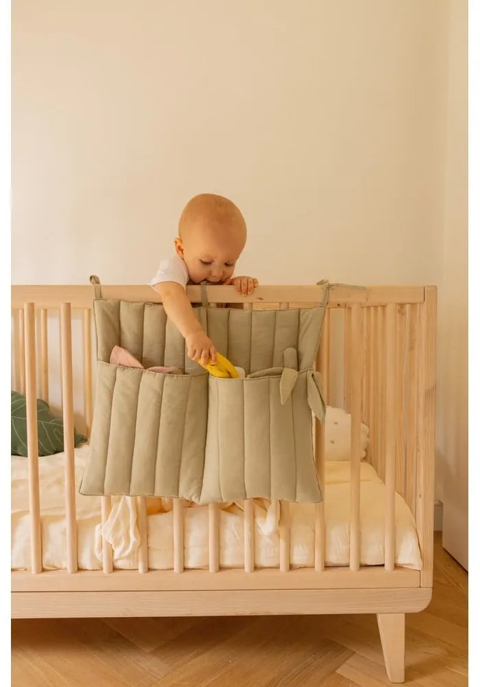 Zsebes tároló kiságyra 40 cm Benjamin Olive – Lorena Canals