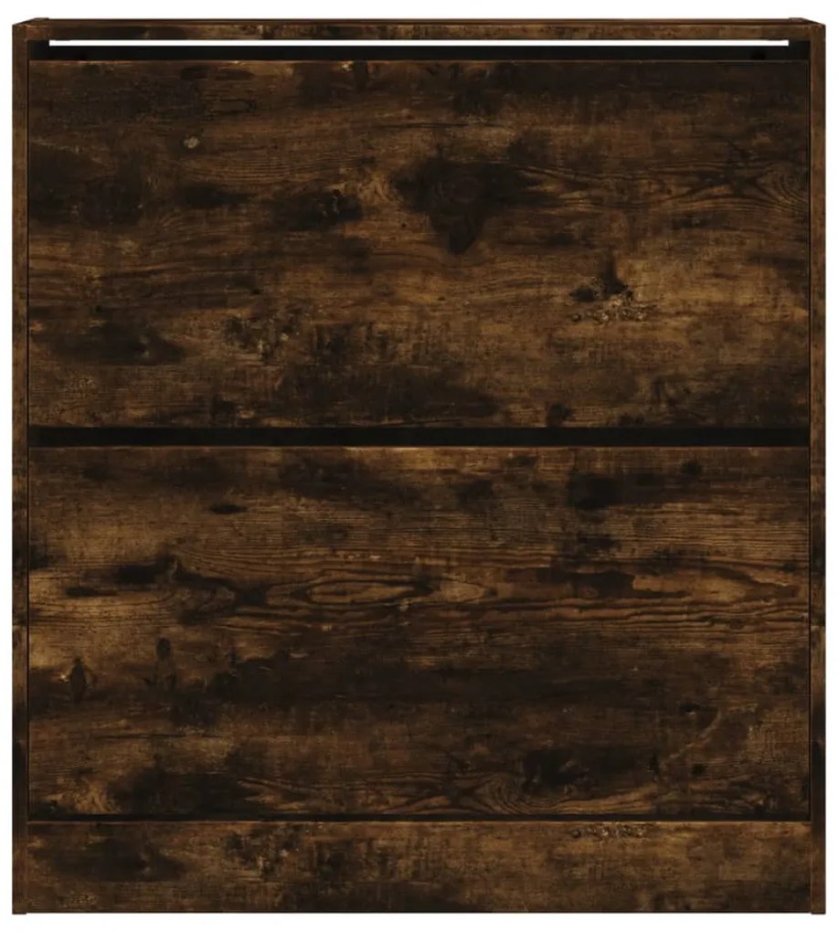 füstös tölgy színű szerelt fa cipőszekrény 80 x 21 x 87,5 cm