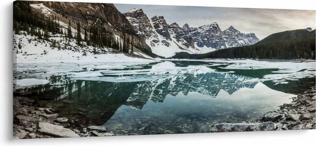 Kép - tó télen (120x50 cm)