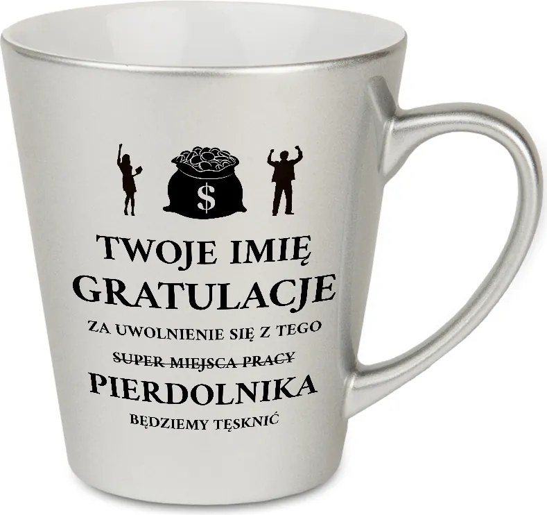 Latte Bögre Gyöngyház Ezüst Ajándék Menedzsernek Szabadultál! Mix Minták