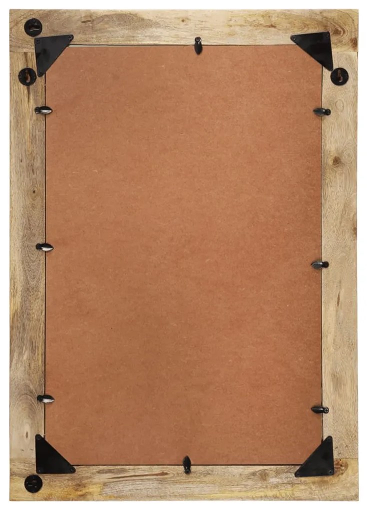 tömör mangófa és üveg tükör 70 x 50 cm