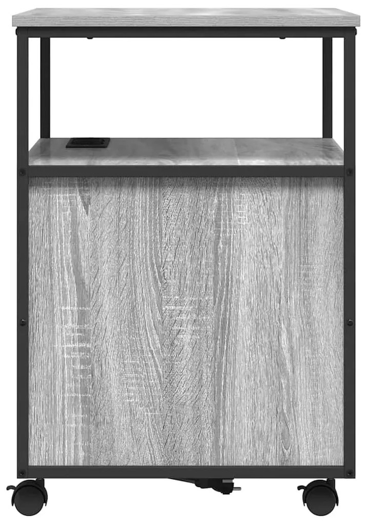 Irodai szekrény kerékkel Szürke sonoma 61 x 46 x 67 cm Faanyag