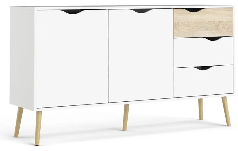 Fehér komód 147x82x39 cm Oslo – Tvilum