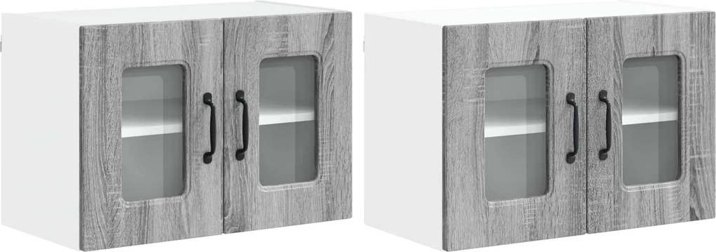 vidaXL Konyhaszekrény Kalmar 2 pcs Szürke Sonoma 60 x 31 x 40 cm