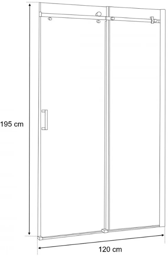 Bold 120x195 cm görgős zuhanyajtó