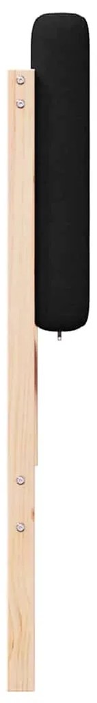 Kárpitozott fejtámla Barna és fekete 200 cm Tömör fenyőfa