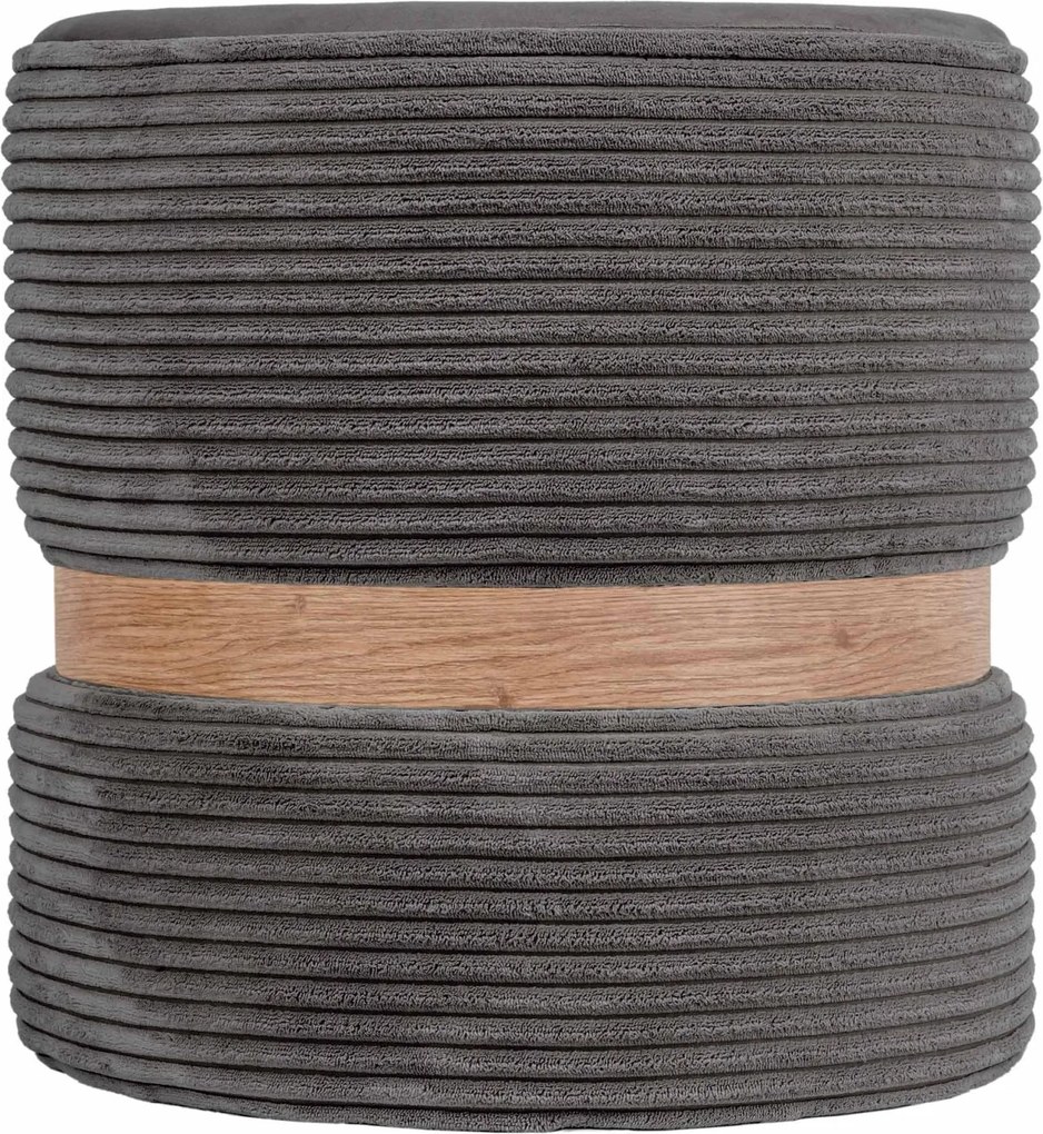 Ring puff - tölgy gyűrű - L49 - petrolszürke bársony R