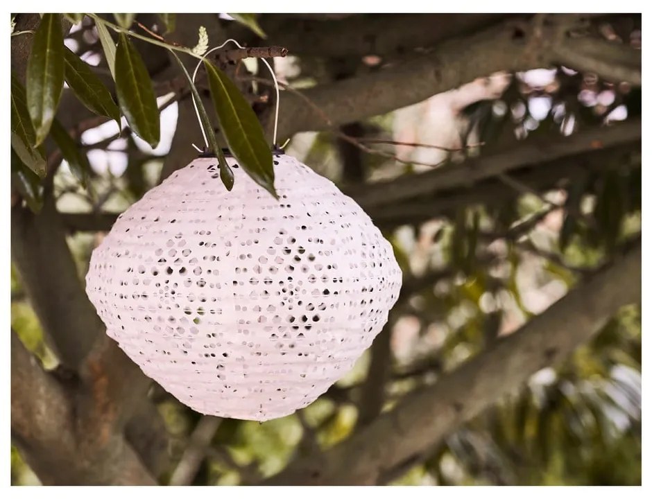 Fehér napelemes kültéri LED lámpás (magasság 22 cm) Harwood – House Nordic