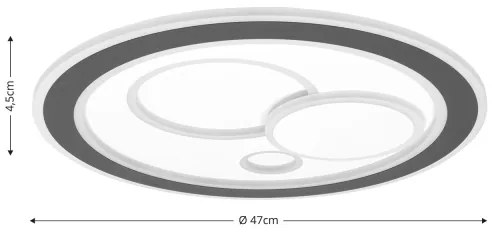 Brilagi - Dimmelhető mennyezeti lámpa MODERN LED/89W/230V 3000-6000K + távirányító
