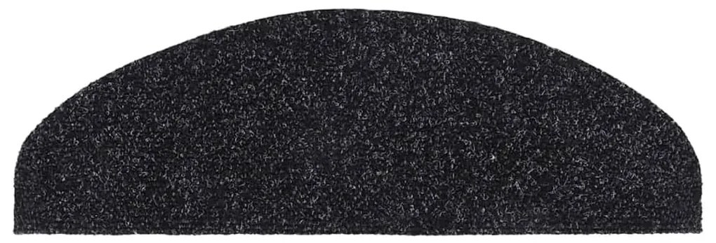 5 db fekete tűlyukasztott öntapadó lépcsőszőnyeg 65 x 21 x 4 cm