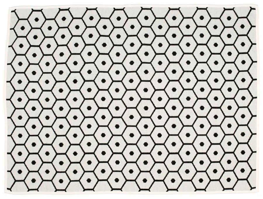 Fekete gyapjúkeverék takaró 140x180 cm Honey Black – Pappelina