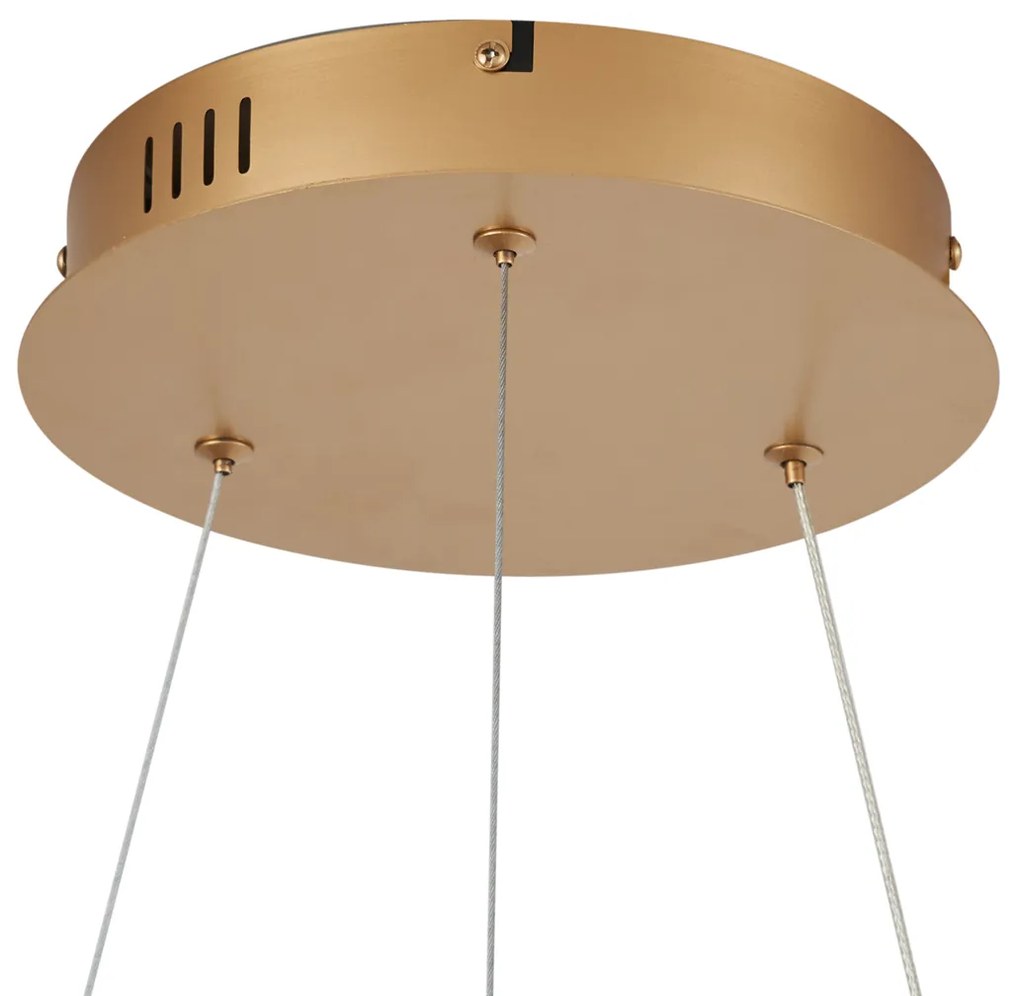Modern függőlámpa sárgaréz 78cm LED-del, 3 lépésben dimmelhető - Anello Chandelier
