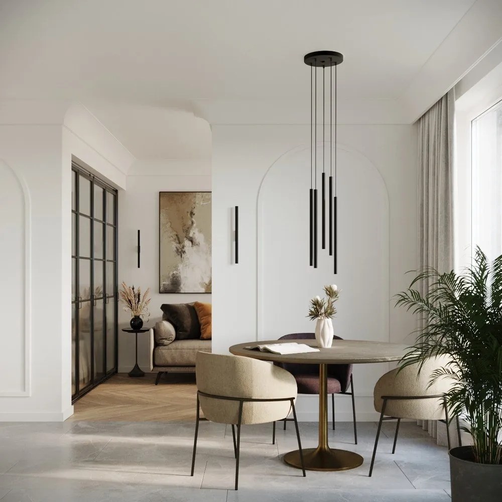 Fekete fém függőlámpa ø 25 cm Fideus – Sollux