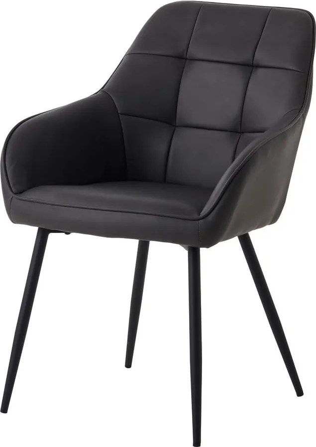 Sötétszürke kárpitozott karfás étkezőfotel szett 2 db-os Nolan Square – Unique Furniture