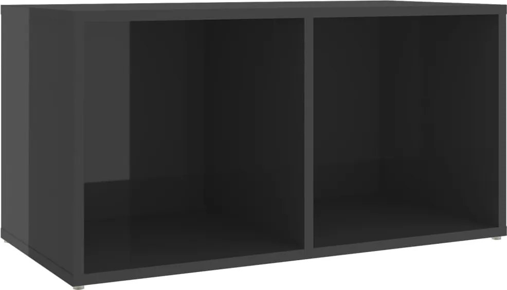 vidaXL magasfényű szürke szerelt fa TV-szekrény 72 x 35 x 36,5 cm
