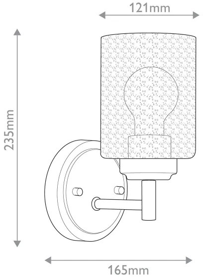 Kichler KL-WINSLOW-1W-NBR - Fali lámpa WINSLOW 1xE27/60W/230V réz