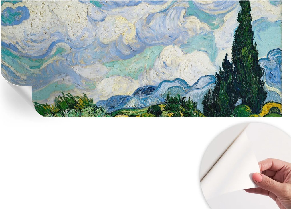 Fotótapéta Öntapadós Design Divatos expresszív felhők 250x104 cm