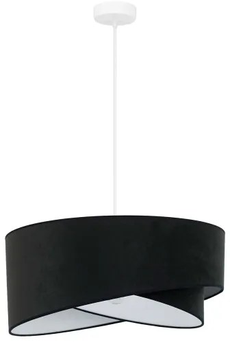 Brilagi - LED Csillár zsinóron LYRA 1xE27/15W/230V fekete/fehér