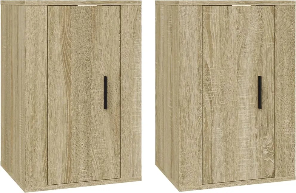 vidaXL 2 db sonoma tölgy fali TV-szekrény 40x34,5x60 cm