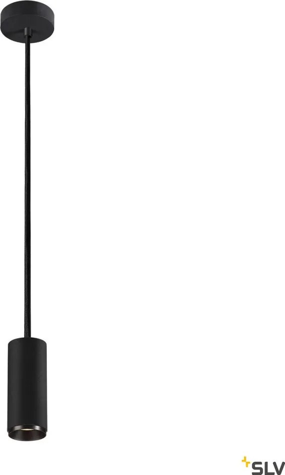 SLV 1004451 NUMINOS PD DALI S Hengeres Függesztett Lámpa Fekete LED IP20