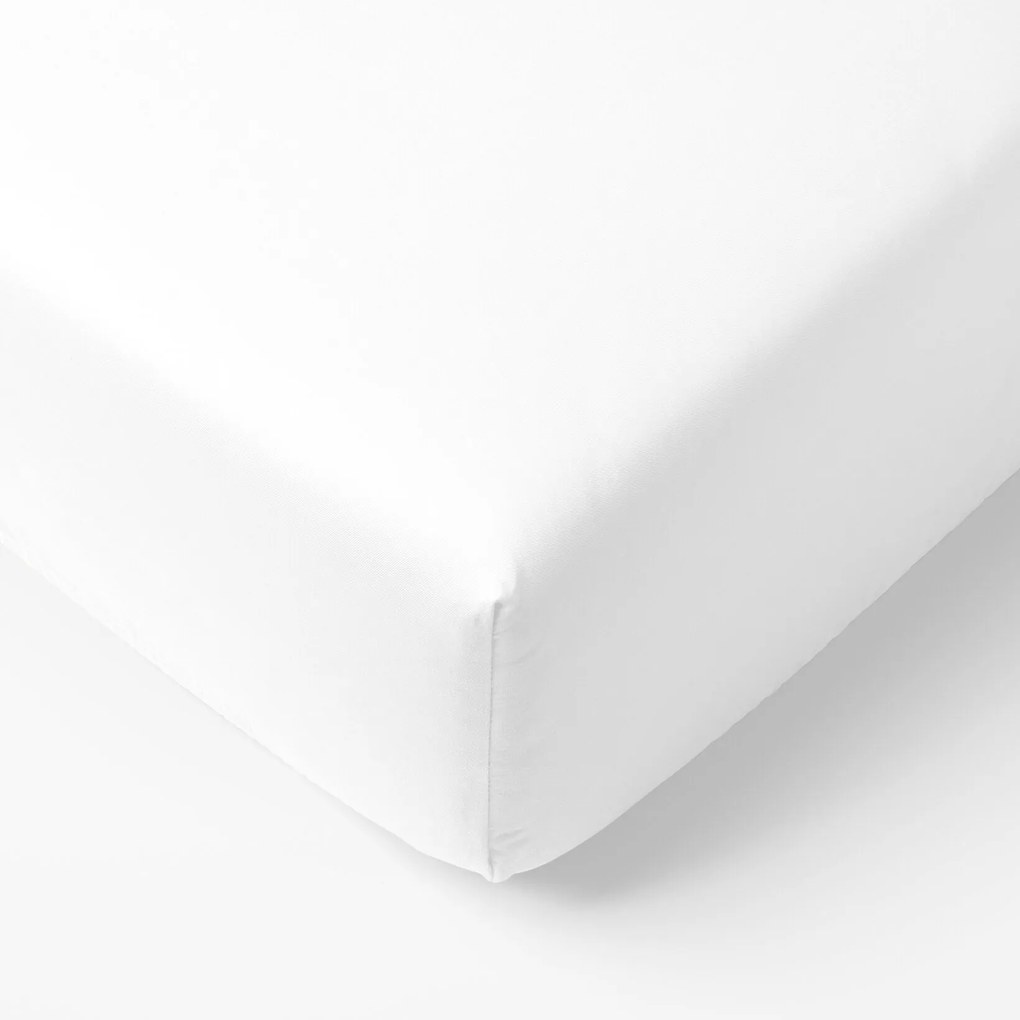 Goldea pamut gumis lepedő - fehér 80 x 200 cm