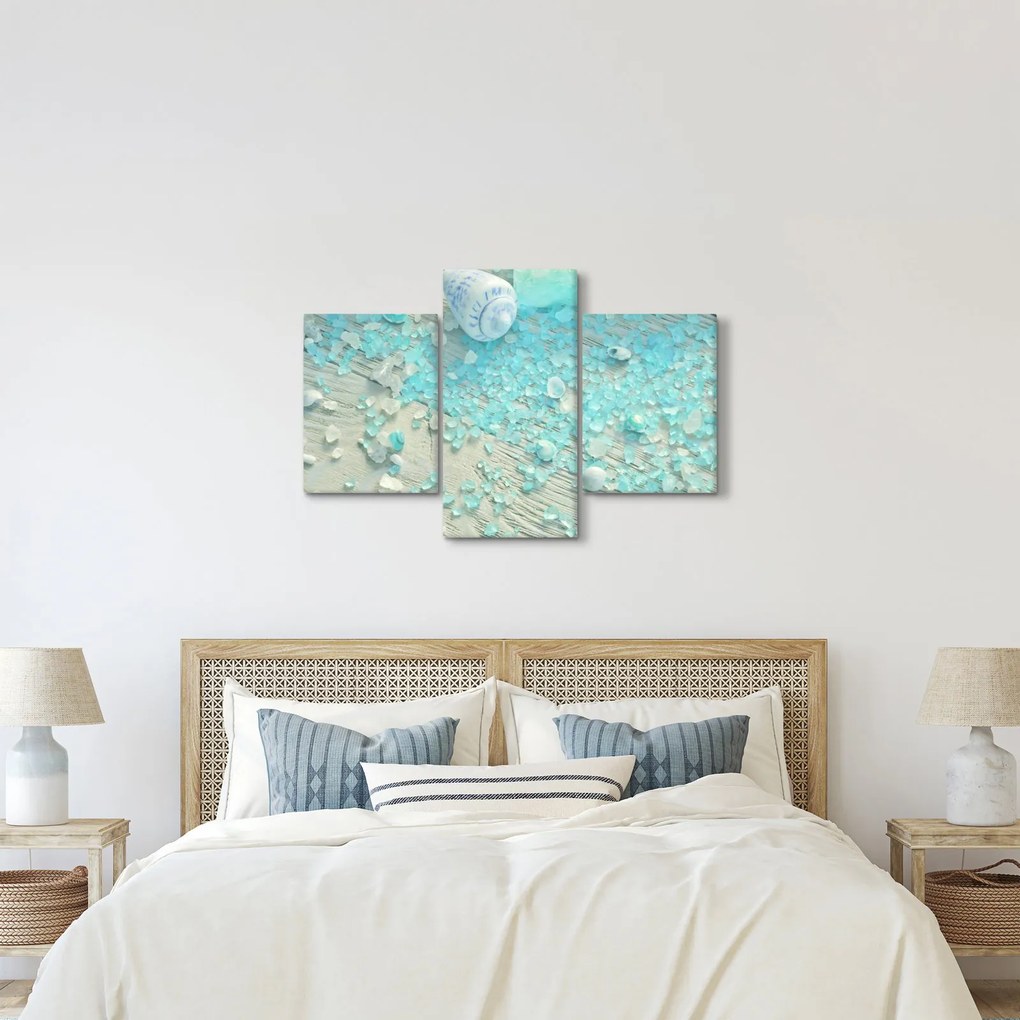 Kép - Tengerparti hangulat türkiz árnyalatokban (90x60 cm)