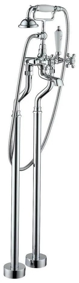 BATH DELUXE 28-108-01-60-00 - Szabadon álló fürdő szett csappal 106,3 cm króm