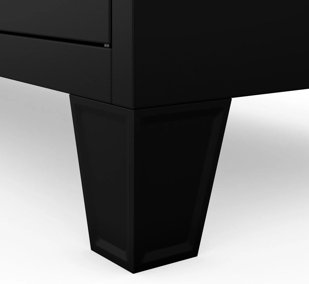 ROBERT fémszekrény 1360 x 1720 x 450 mm, fekete