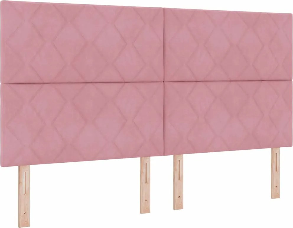 vidaXL Fejtámla Rózsaszín 180 cm Bársony