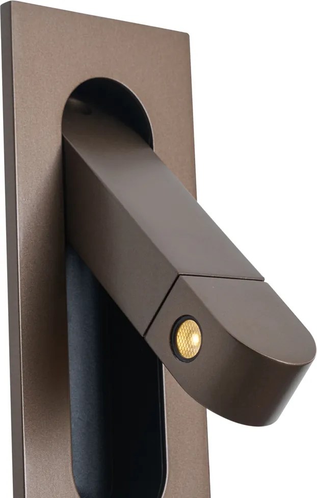 2 darabos modern fali lámpa szett sötét bronz színben, LED-del és USB-C porttal - Hilton