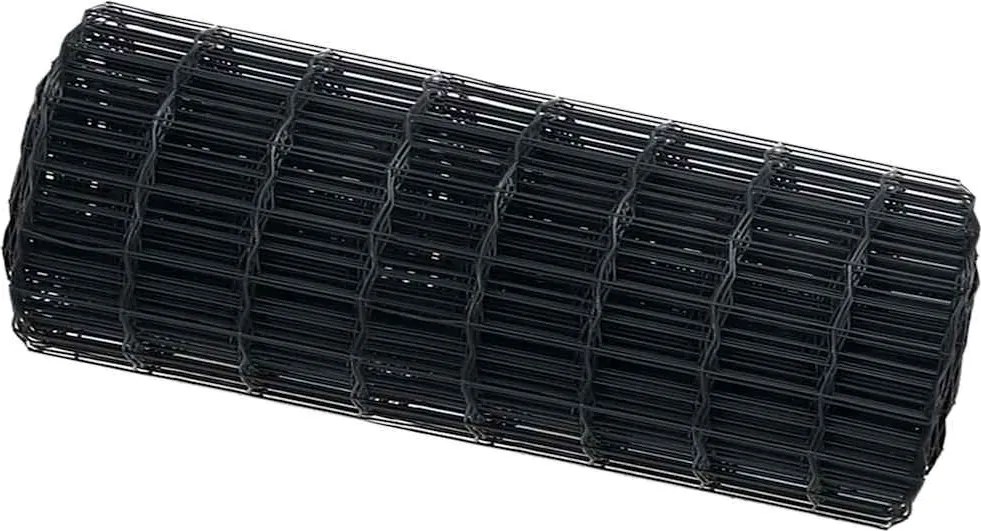 vidaXL Európai Kerítés Szürke 0,4 x 10 m PVC-bevonatú vas