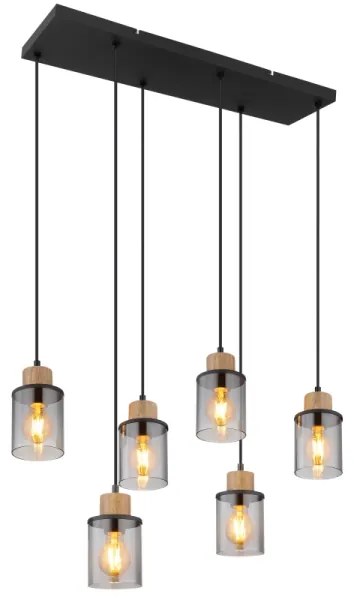 Globo 15707-6H - Csillár zsinóron REID 6xE27/15W/230V