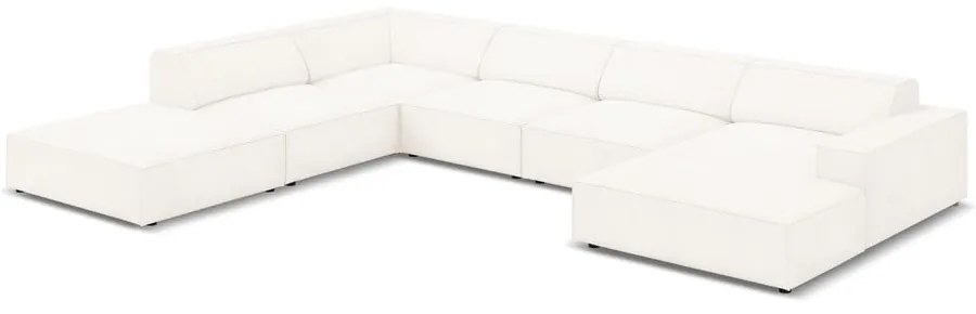 Bézs buklé szövet sarokkanapé (bal oldali) Jodie – Micadoni Home