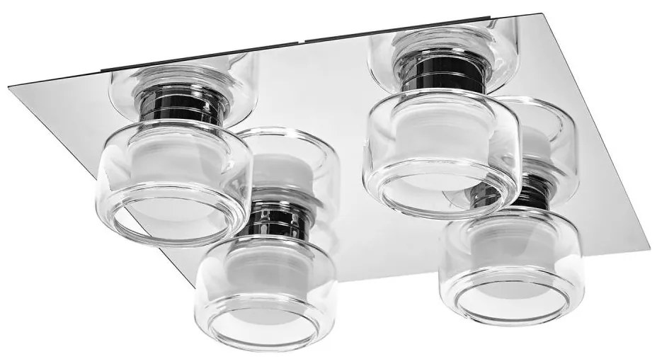 Ledvance -LED Fürdőszobai mennyezeti lámpa ORBIS FLAME 4xLED/5,5W/230V IP44 króm