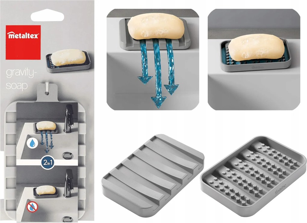 2in1 Szappanadó Csúszásgátló Szappantartó Állvány Csepegtető Swiss