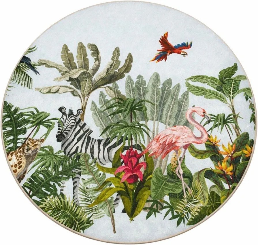 Mosható gyerek szőnyeg ø120 cm Jungle – Mila Home