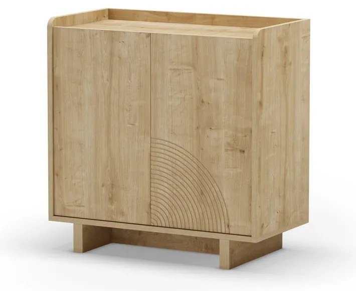 Natúr színű szekrény tölgyfa dekorral 80x80x40 cm Daira – Marckeric
