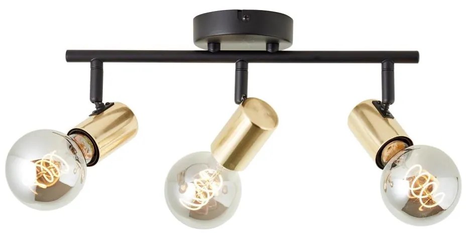 Brilliant - KERRY spotlámpa 3xE27/40W/230V fekete/sárgaréz