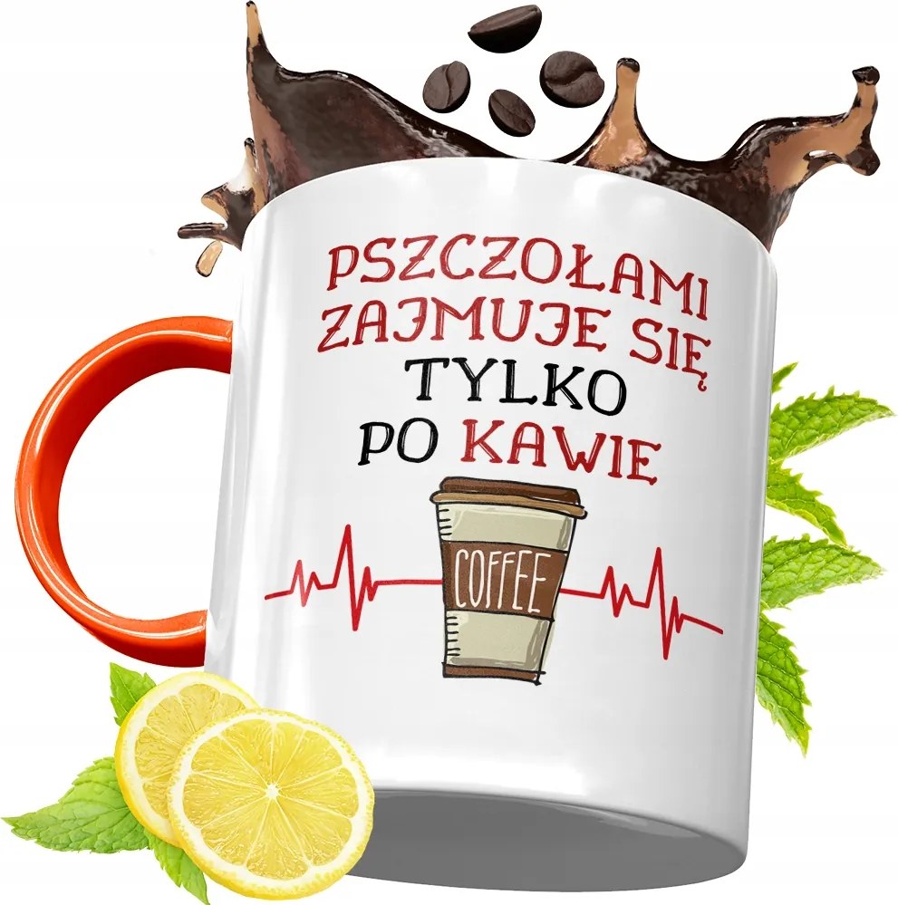 Narancssárga Bögre Méhésznek Ajándék fényképes nyomtatással