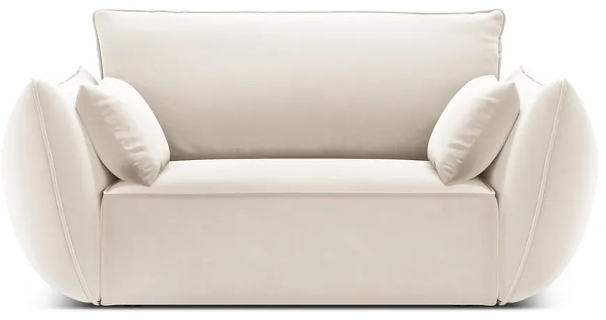 Bézs bársony fotel Vanda – Mazzini Sofas