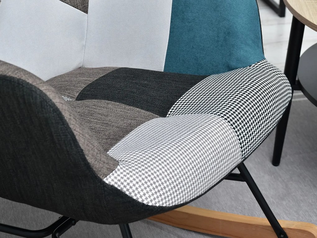 Fotel Sibyla (patchwork + fekete bükk). Akció -15%. 1110396