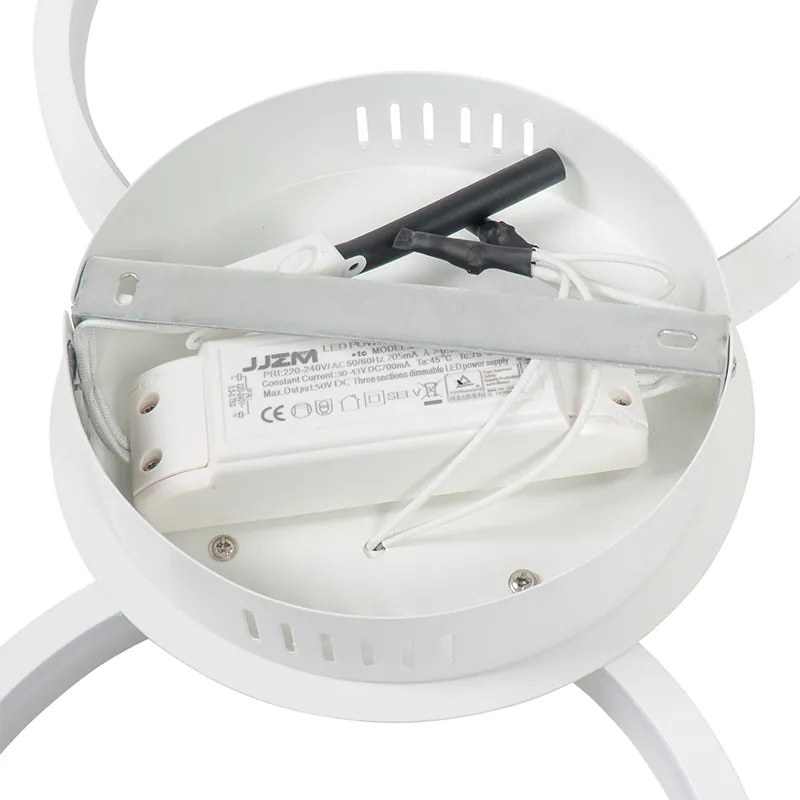 Design mennyezeti lámpa fehér, beépített LED-del, 3 fokozatú fényerő-szabályozóval, 3 lámpás - Pande