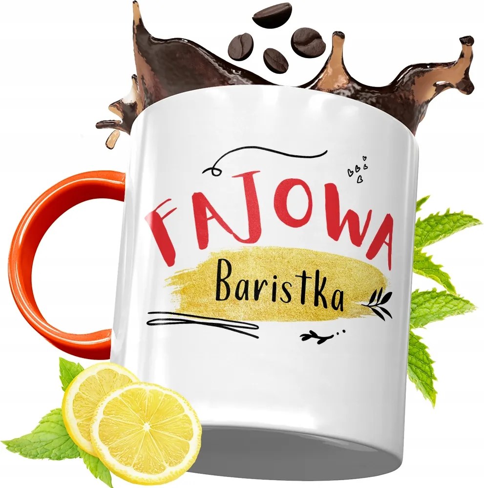 Narancssárga Bögre Baristáknak Ajándék fényképes nyomtatással