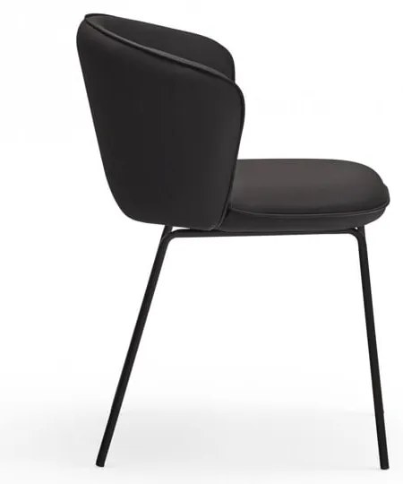 Fekete kárpitozott étkezőfotel szett 2 db-os Add – Teulat