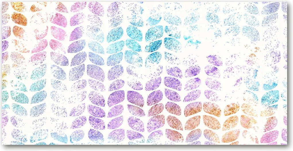 Fotótapéta üvegfalra Színes levelek 140x70