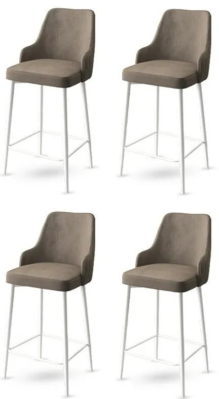Enox Cappuccino és White bárszék szett, 4 db, 4 db