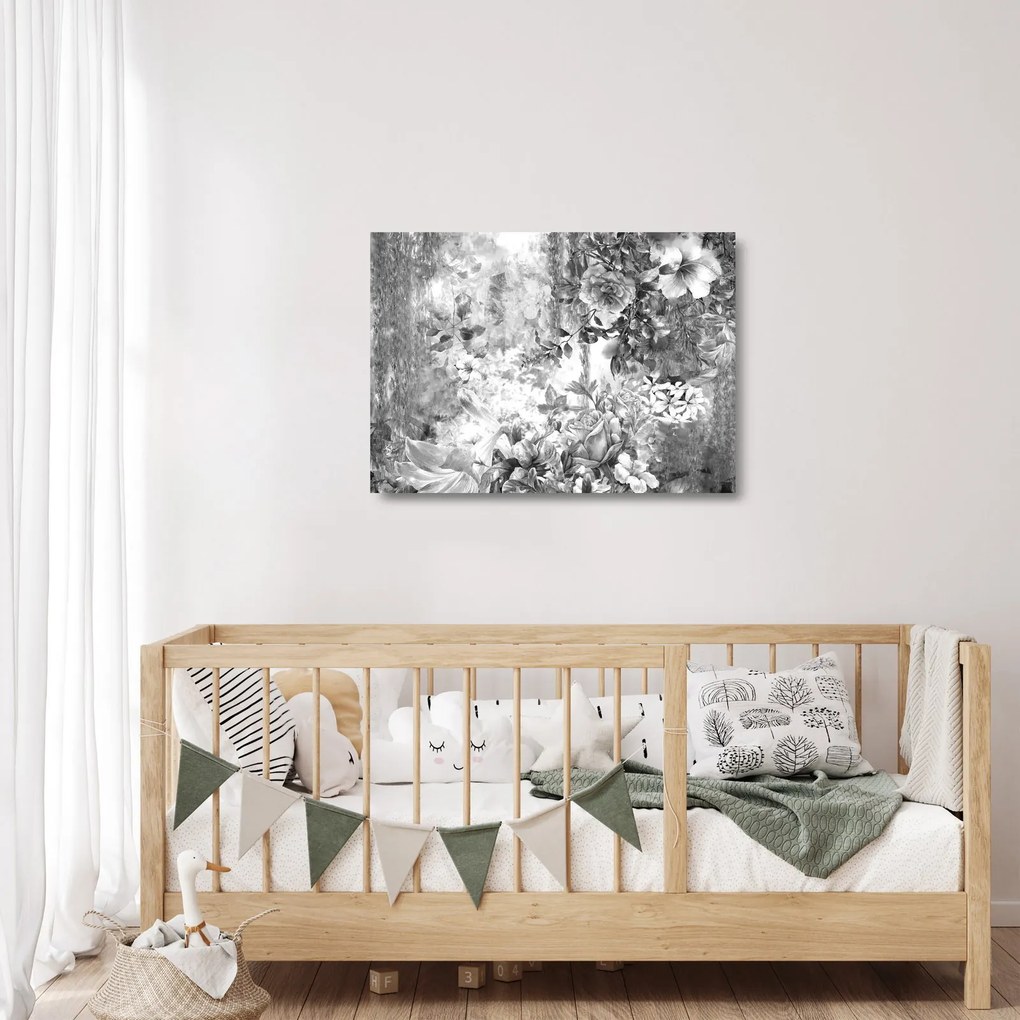 Üveg kép - Romantikus kert (70x50 cm)